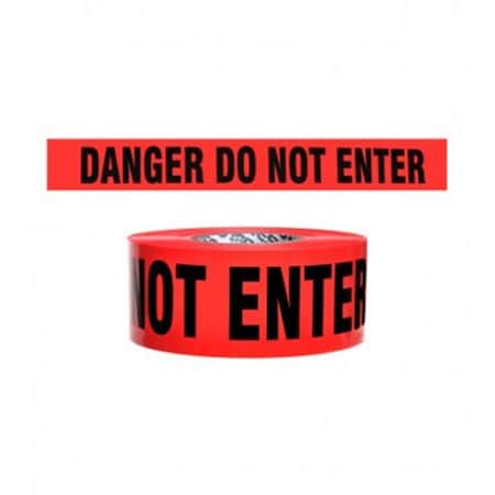 Presco 3 in. x 1000 ft. 2 mil Danger Do Not Enter Barricade TapeRed 764-SB3102R10